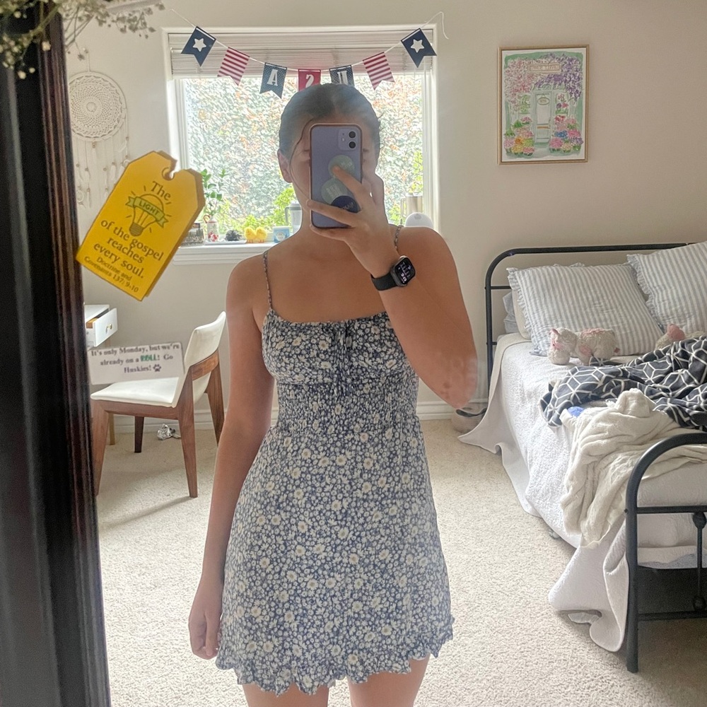 bohme floral blue dress